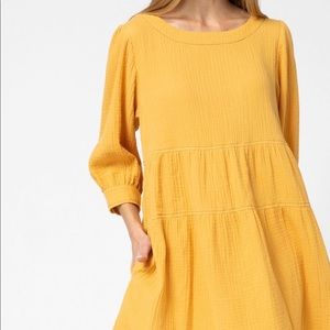 Yellow Entro Tier Dress